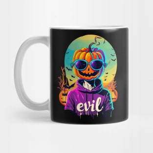 Evil pumpkin creature wearing sunglasses Mug